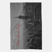 Black White New York City Theedoek (Verticaal)