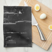Black & White New York City Theedoek (Quarter Fold)