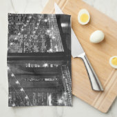 Black & White New York City Theedoek (Quarter Fold)