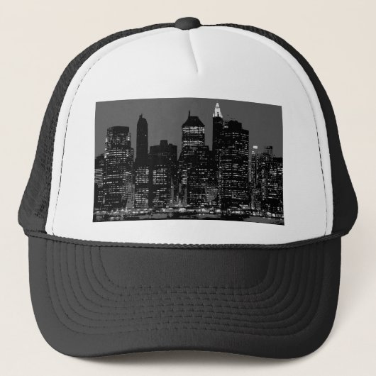 Black & White New York City Trucker Pet (Voorkant)