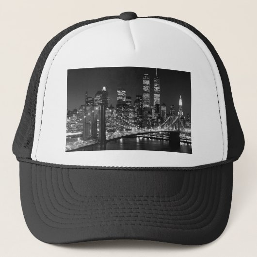 Black & White New York City Trucker Pet (Voorkant)