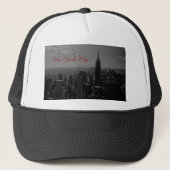 Black White New York City Trucker Pet (Voorkant)