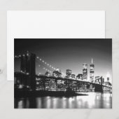 Black & White New York City Uitnodiging (Voorkant / Achterkant)