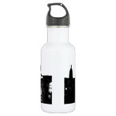 Black & White New York City Waterfles (Achterkant)