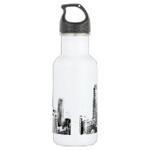 Black & White New York City Waterfles (Achterkant)