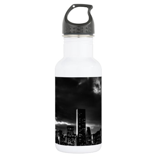 Black & White New York City Waterfles (Voorkant)