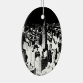 Black & White New York Keramisch Ornament (Rechts)