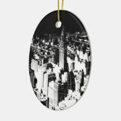 Black & White New York Keramisch Ornament (Links)