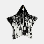 Black & White New York Keramisch Ornament (Rechts)
