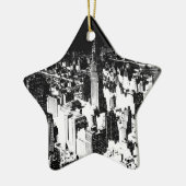 Black & White New York Keramisch Ornament (Links)