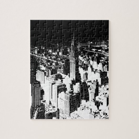 Black & White New York Legpuzzel (Verticaal)