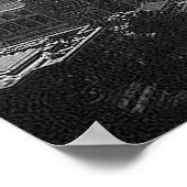 Black White New York Manhattan Panorama Poster (Hoek)