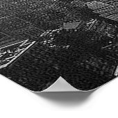 Black White New York Manhattan Panorama Poster (Hoek)