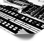 Black White New York Manhattan Panorama Poster (Hoek)