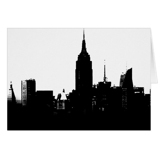 Black White New York Silhouette (Voorkant Horizontaal)