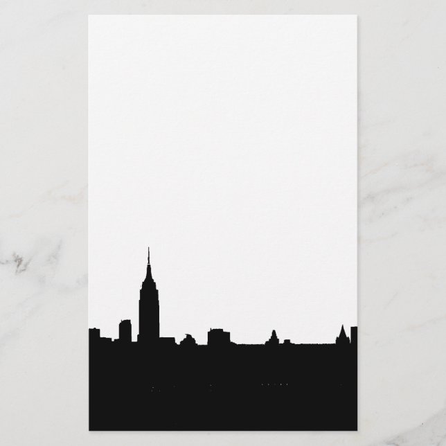 Black & White New York Silhouette (Voorkant)