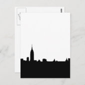 Black & White New York Silhouette Briefkaart (Voorkant / Achterkant)
