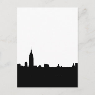 Black & White New York Silhouette Briefkaart