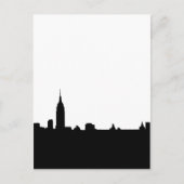 Black & White New York Silhouette Briefkaart (Voorkant)
