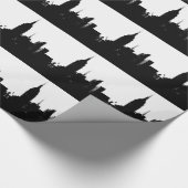 Black White New York Silhouette Cadeaupapier (Hoek)