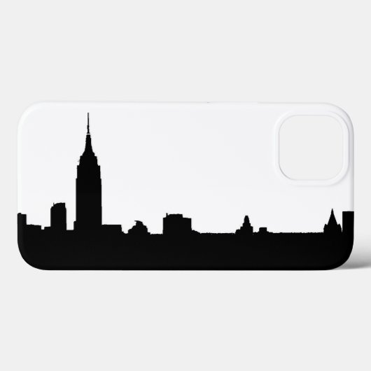 Black White New York Silhouette Case-Mate iPhone Case (Achterkant (horizontaal))