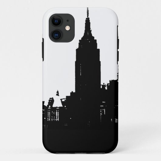 Black White New York Silhouette Case-Mate iPhone Case (Achterkant)