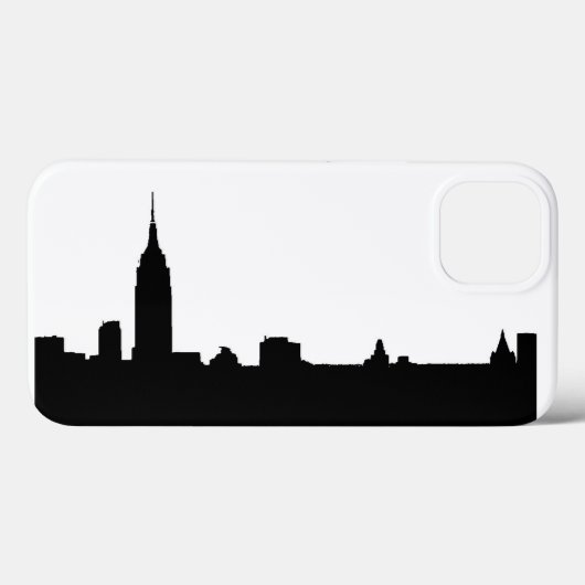 Black & White New York Silhouette Case-Mate iPhone Case (Achterkant (horizontaal))