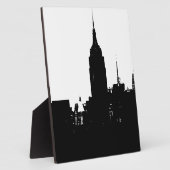Black White New York Silhouette Fotoplaat (Zijkant)