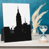 Black White New York Silhouette Fotoplaat (Zijkant)