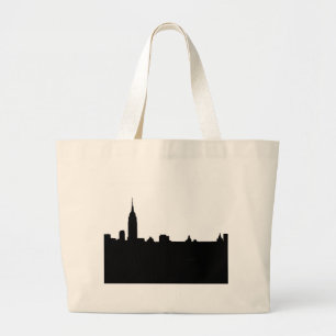 Black & White New York Silhouette Grote Tote Bag