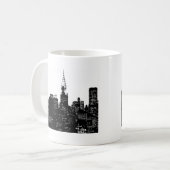 Black & White New York Silhouette Koffiemok (Voorkant links)