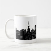 Black & White New York Silhouette Koffiemok (Links)
