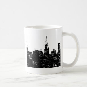 Black & White New York Silhouette Koffiemok