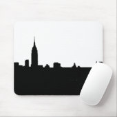 Black & White New York Silhouette Muismat (Met muis)