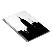 Black White New York Silhouette Notitieboek (Rechterzijde)