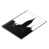 Black White New York Silhouette Notitieboek (Linkerzijde)