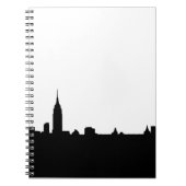 Black & White New York Silhouette Notitieboek (Voorkant)