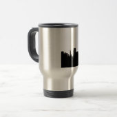 Black White New York Silhouette Reisbeker (Voorkant links)