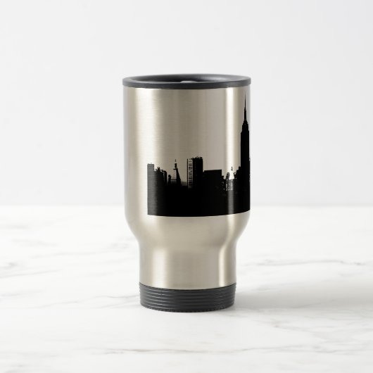 Black White New York Silhouette Reisbeker (Center)