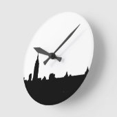 Black & White New York Silhouette Ronde Klok (Hoek)