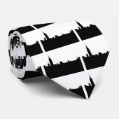 Black & White New York Silhouette Stropdas (Opgerold)