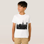 Black & White New York Silhouette T-shirt (Voorkant volledig)