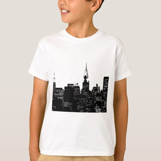 Black & White New York Silhouette T-shirt (Voorkant)