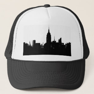 Black White New York Silhouette Trucker Pet