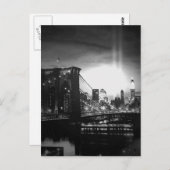 Black & White New York Skyline Briefkaart (Voorkant / Achterkant)