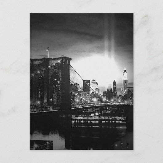 Black & White New York Skyline Briefkaart (Voorkant)