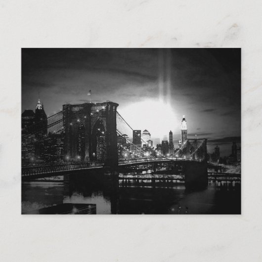 Black & White New York Skyline Briefkaart (Voorkant)