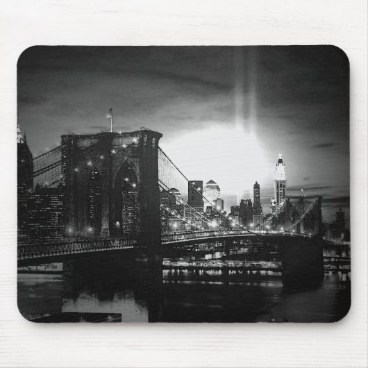 Black & White New York Skyline Muismat (Voorkant)