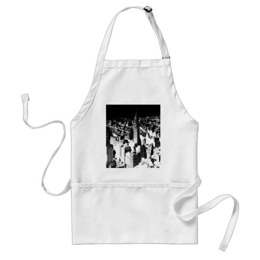 Black & White New York Standaard Schort (Voorkant)