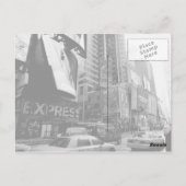 Black White New York Times Square Briefkaart (Achterkant)